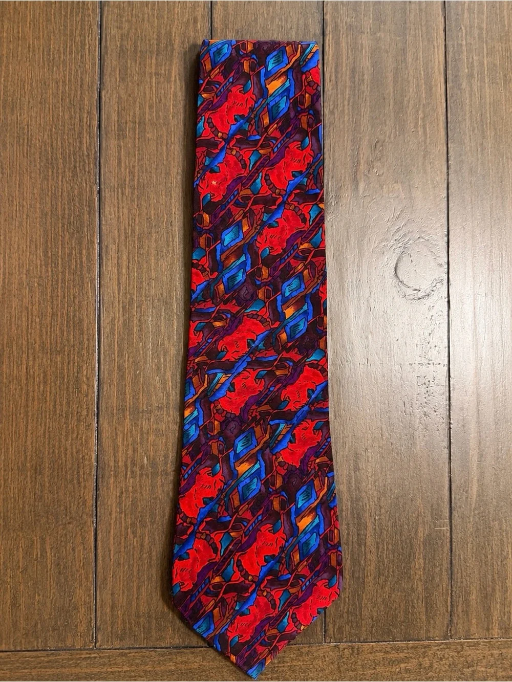 J. Garcia Collection Six “Lady with Elaborate Headdress” Colorful Art Necktie